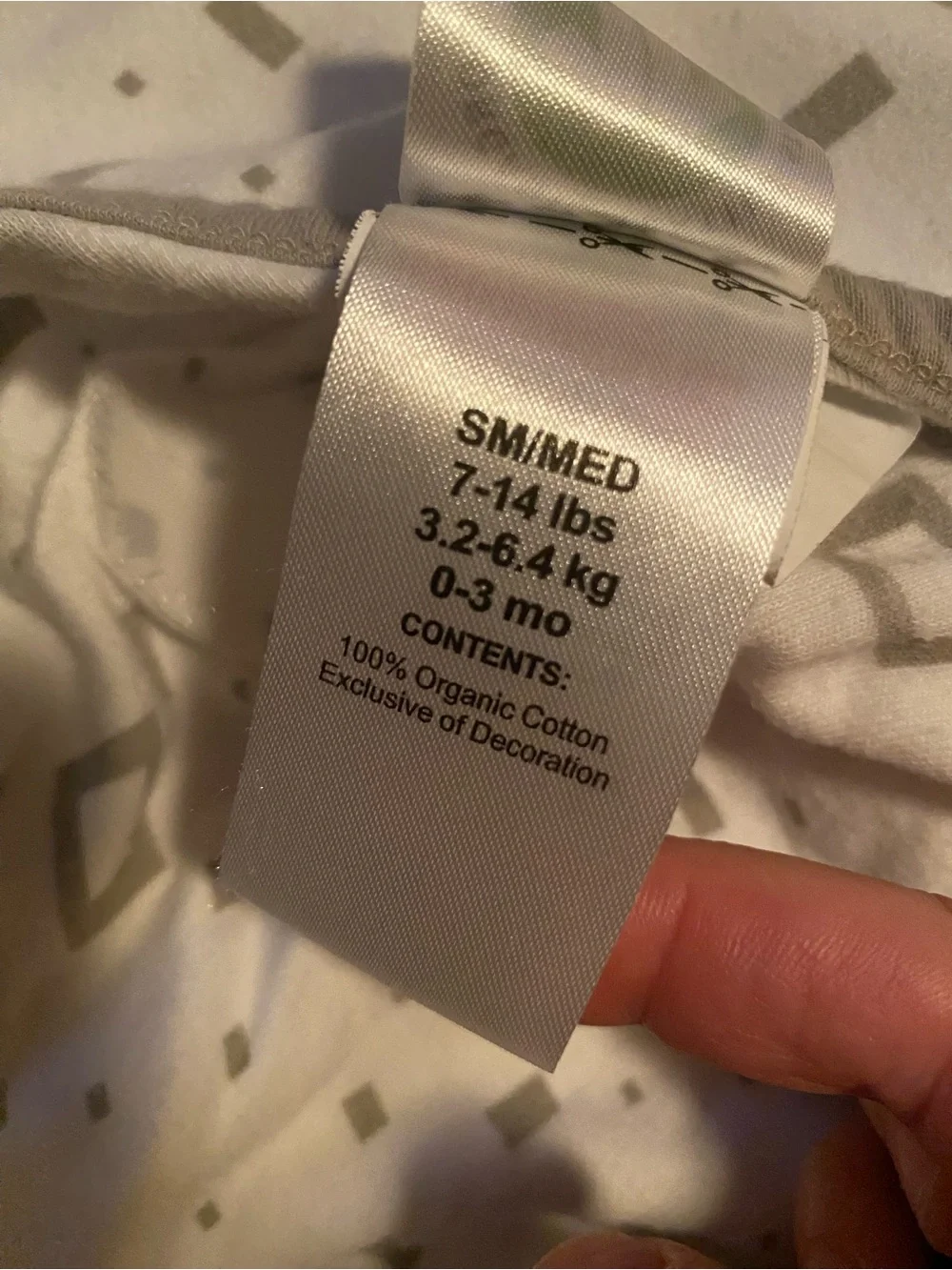 Organic Cotton Baby Swaddle Blanket Set in Cream, Patterned Gray, and Light Gray